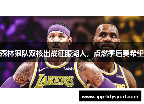 森林狼队双核出战征服湖人，点燃季后赛希望